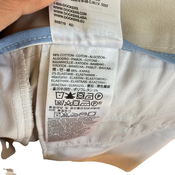 Docker Men's Classic Fit Light‎ Karki Pants  Size W34/L30 - Picture 4 of 10